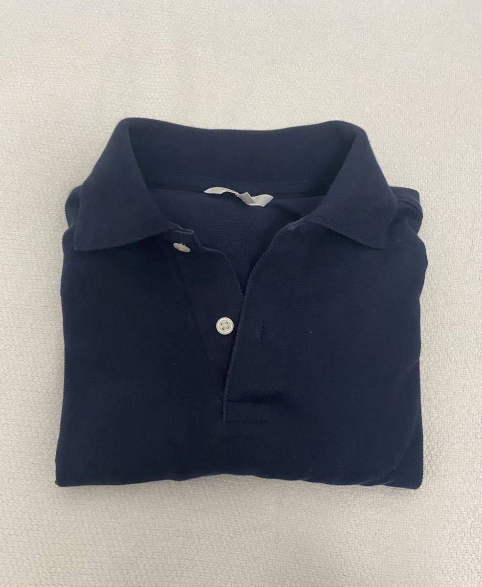 Dry Polo Shirt 袖 ポロシャツ semi-new！size S ~ M Navy blue コン色です。_画像7