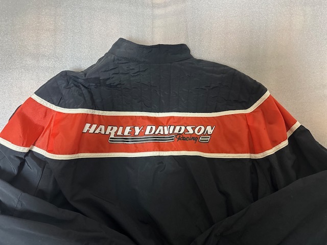 90s USA製 Harley Davidson レーシングジャケット ブルゾン ヴィンテージ エボ ショベル ハーレーダビッドソン ジャケット アウター_画像7
