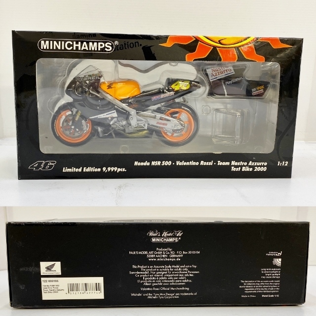 071Z371★【中古 美品】MINICHAMPS/ミニチャンプス PMA 1/12 Honda NSR 500 Valentino Rossi Team Nastro Azzurro Test Bike 2000_画像3