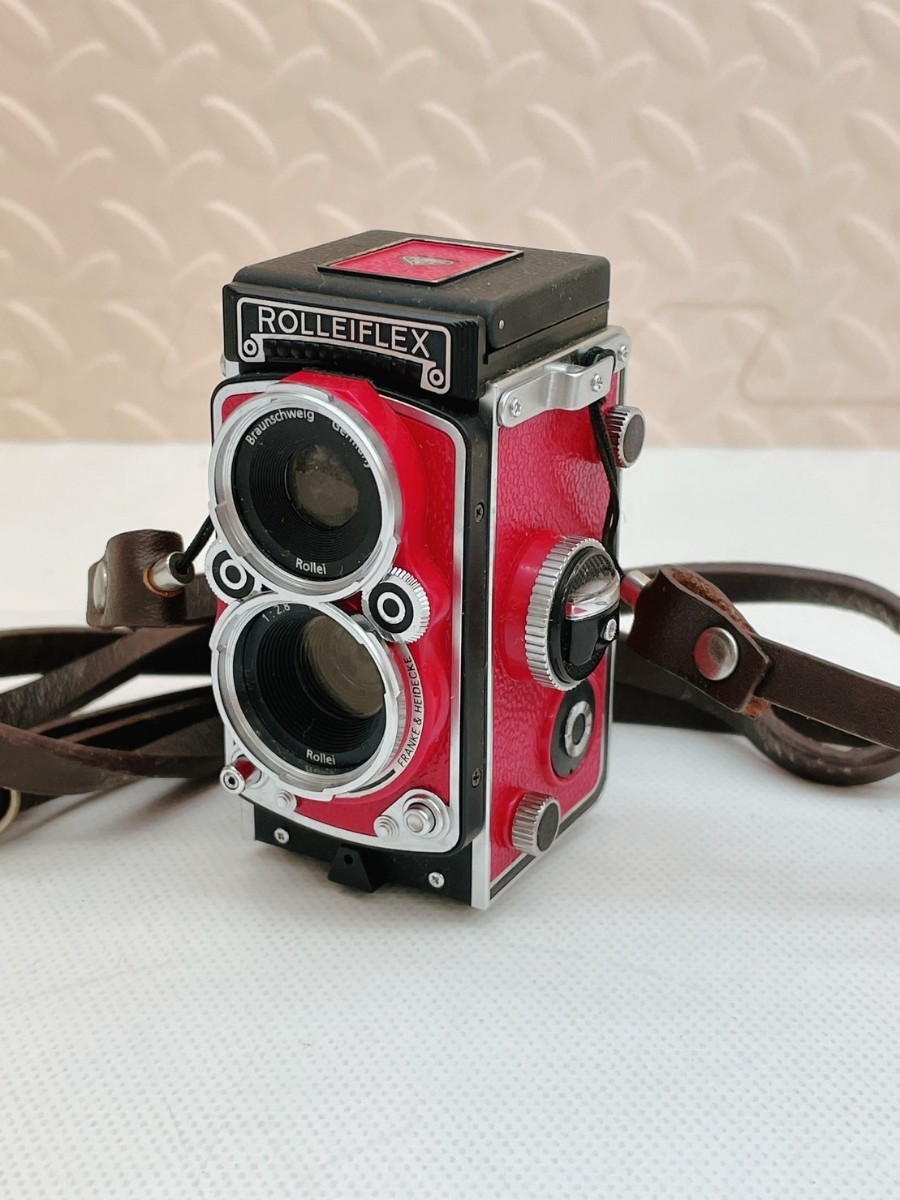 Rollei ローライフレックス Mini Digi AF5.0 フィルムカメラ レッド系 箱付き ジャンク品_画像2
