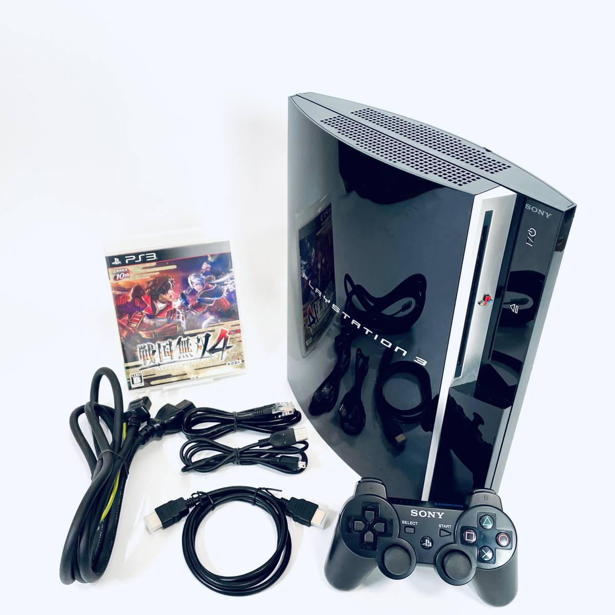 完動品】 PS3 プレステ 3セット SONY CECHL00 ケーブルと 完動品】 PS3 プレステ 3セット SONY CECHL00 ケーブルと