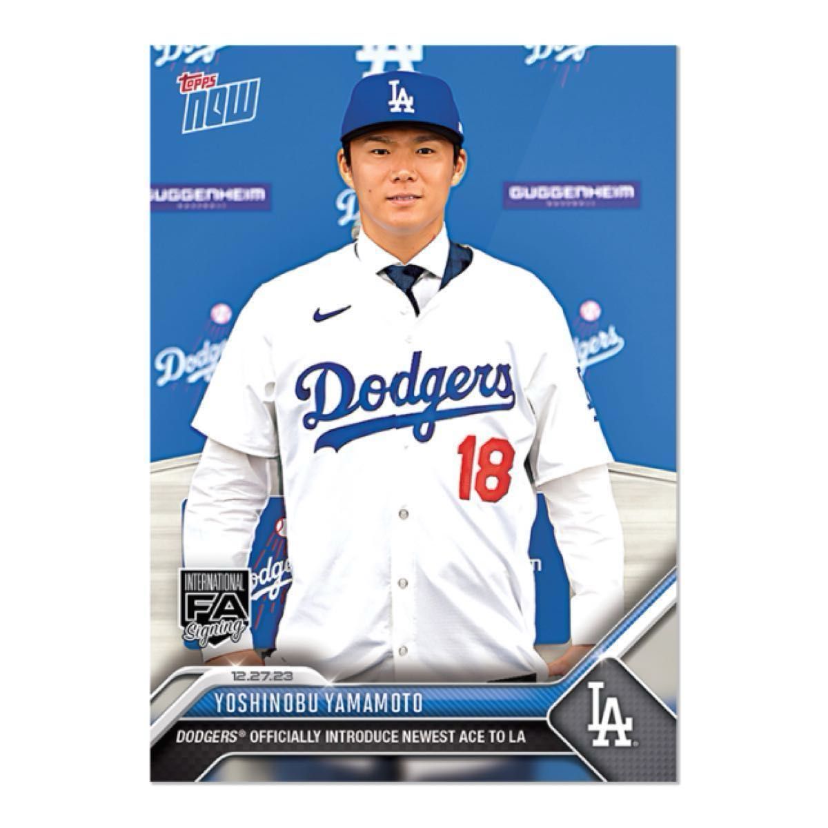 全商品オープニング価格！ topps now 山本由伸 ドジャース入団