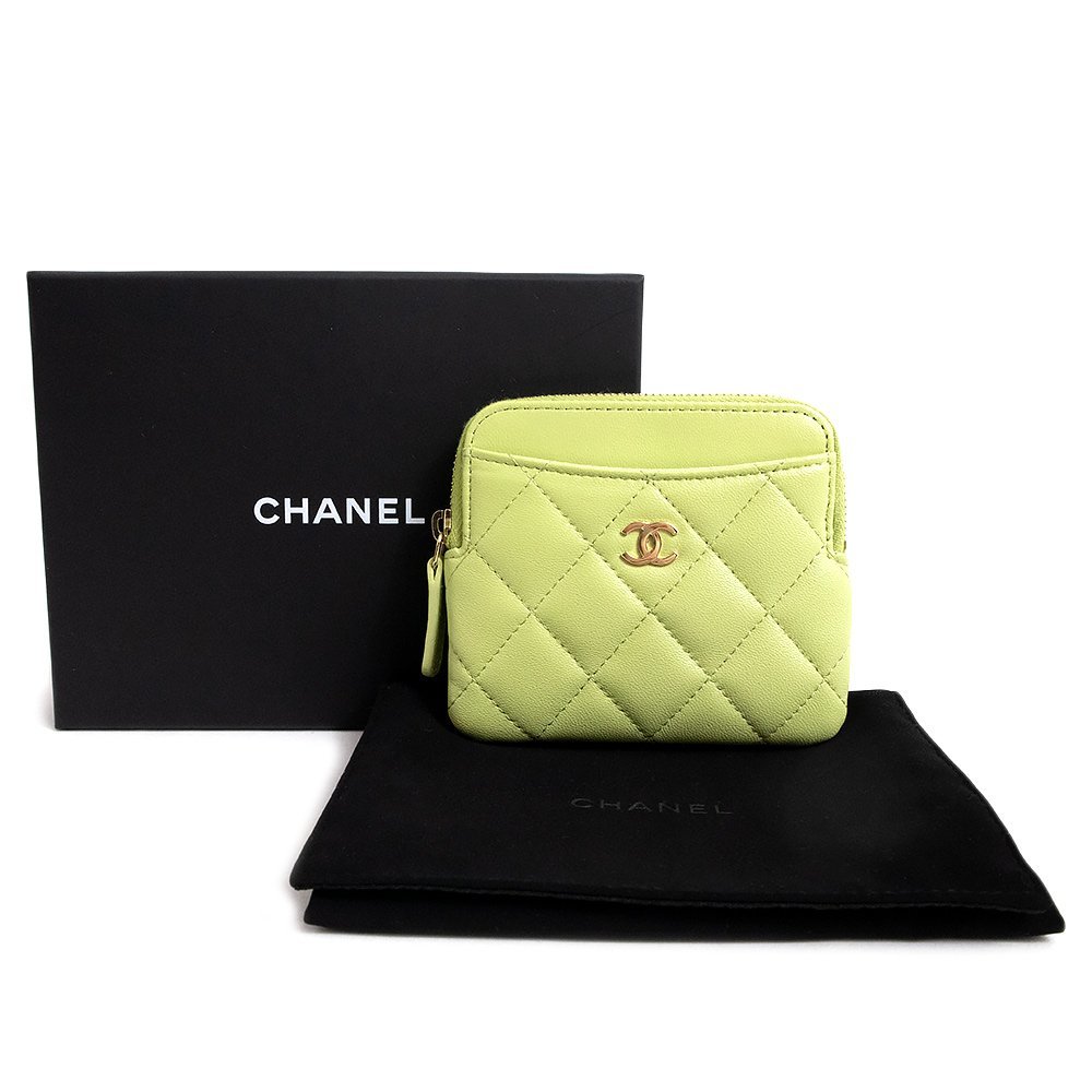 （新品・未使用品）シャネル CHANEL マトラッセ ジップ コインパース 小銭入れ 財布 カードケース ラムスキン レザー AP2061 箱付_画像2