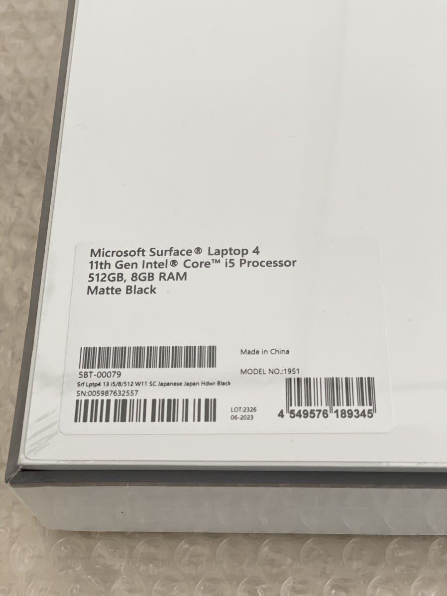 Microsoft Surface Laptop 4 5BT-00079 新品未開封_画像3