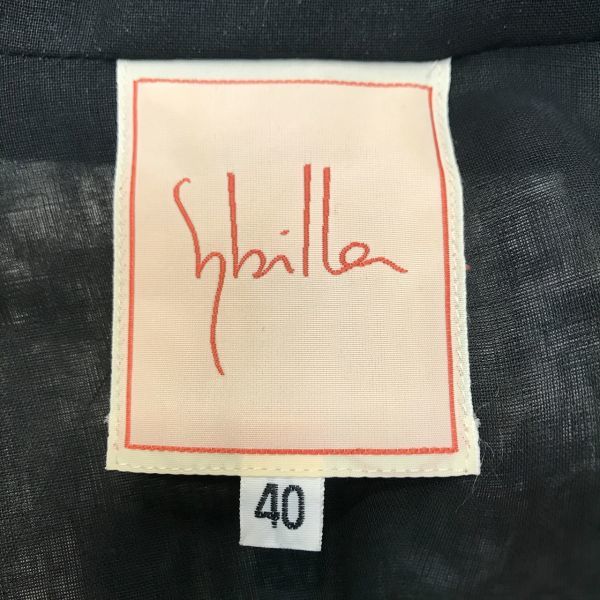 《良品◎》Sybilla シビラ★スカートセットアップスーツ*巻きスカート*ブラック*サイズ63-90(LA1650)◆S60_画像5