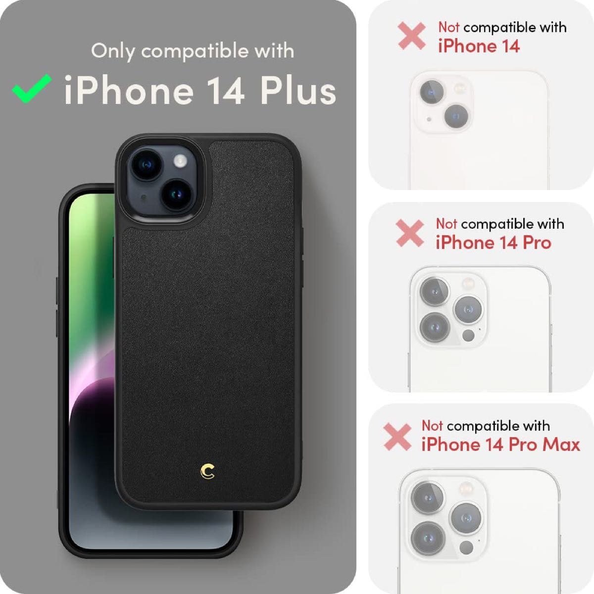 iPhone14Plus 用 ケース MagSafe対応 レザー 磁力