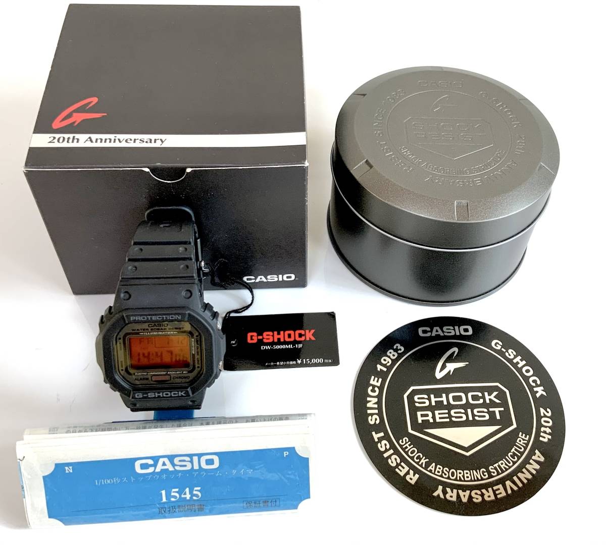 CASIO G-SHOCK DW-5000ML-1JF 20周年記念モデル 美品_画像1