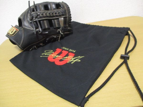 送料無料 日本製 Wilson Staff ウィルソン スタッフ WTAHWQ8SD 一般 硬式 外野手用 グローブ ブラック サイズ11 右投げ_画像10