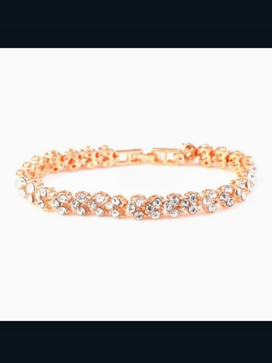  new goods free shipping! diamond cz 18k pink gold GP jewelry AAA tennis bracele size 18cm