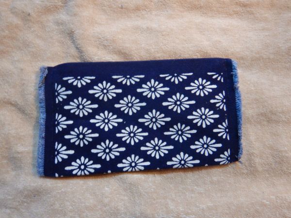  old fee south part dyeing purse 121401 Indigo .22.5X12CM case 