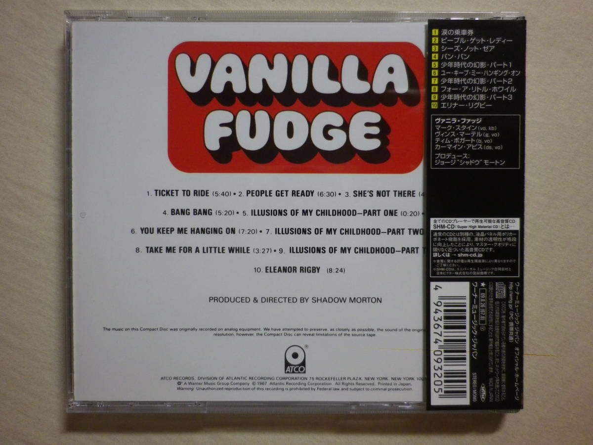 SHM-CD仕様 『Vanilla Fudge/Vanilla Fudge(1968)』(リマスター,2009年発売,WPCR-13600,国内盤帯付,歌詞対訳付,You Keep Me Hanging On)_画像2