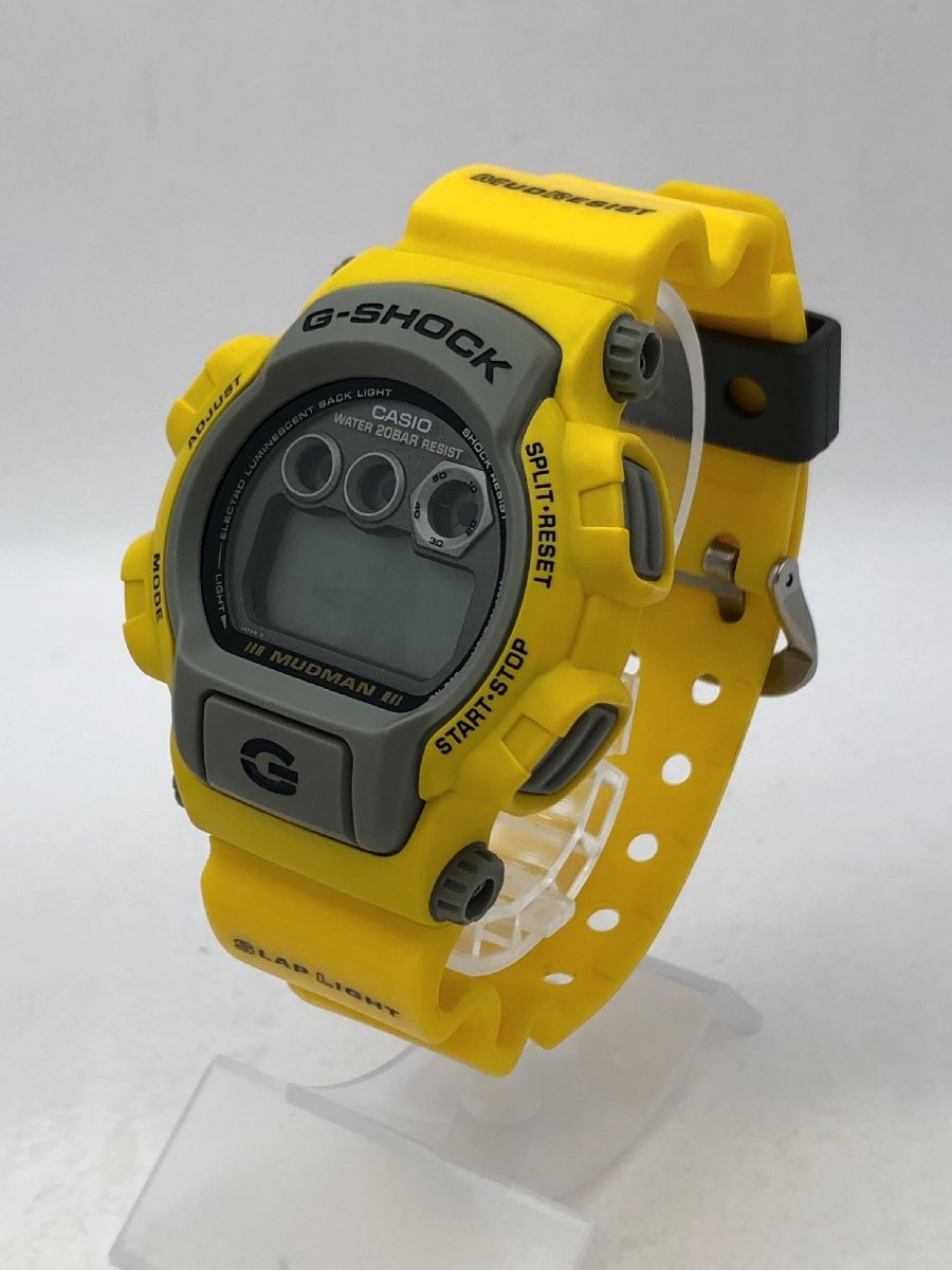 1円～/保管品/CASIO/カシオ/G-SHOCK/MUDMAN/DW-8400/デジタル/グレー×イエローカラー/箱付/クォーツ/メンズ腕時計/ジャンク/T205_画像2