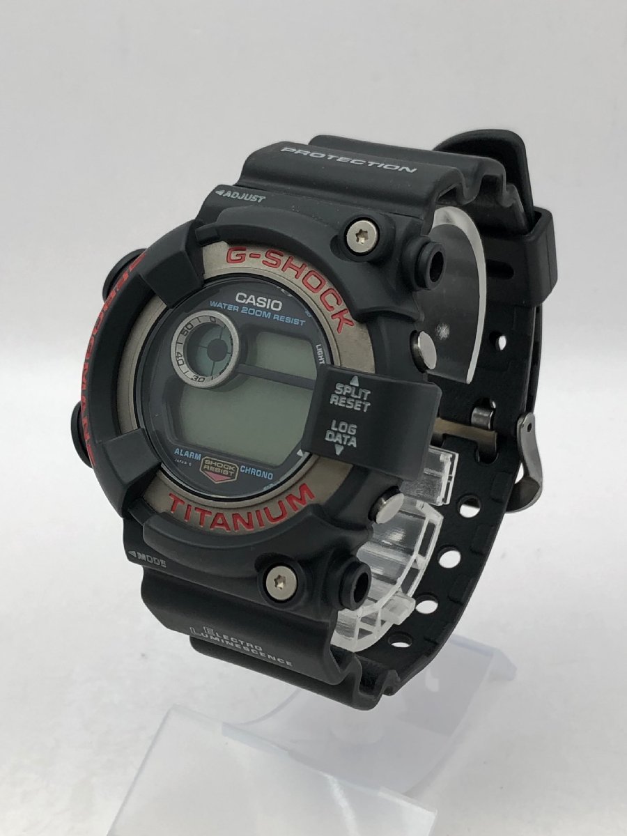 1円～/CASIO/カシオ/G-SHOCK/Gショック/FROGMAN/DW-8200/デジタル/ブラックカラー/チタン/200M/クォーツ/メンズ腕時計/ジャンク/T216_画像1