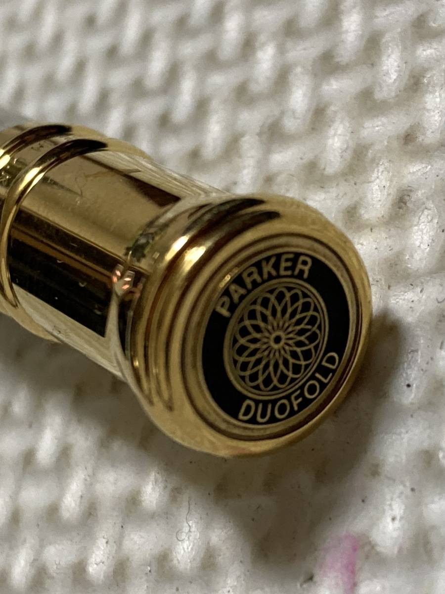 PARKER パーカー DUOFOLD　デュオフォールド マーブルホワイト ツイスト式 ボールペン_画像10