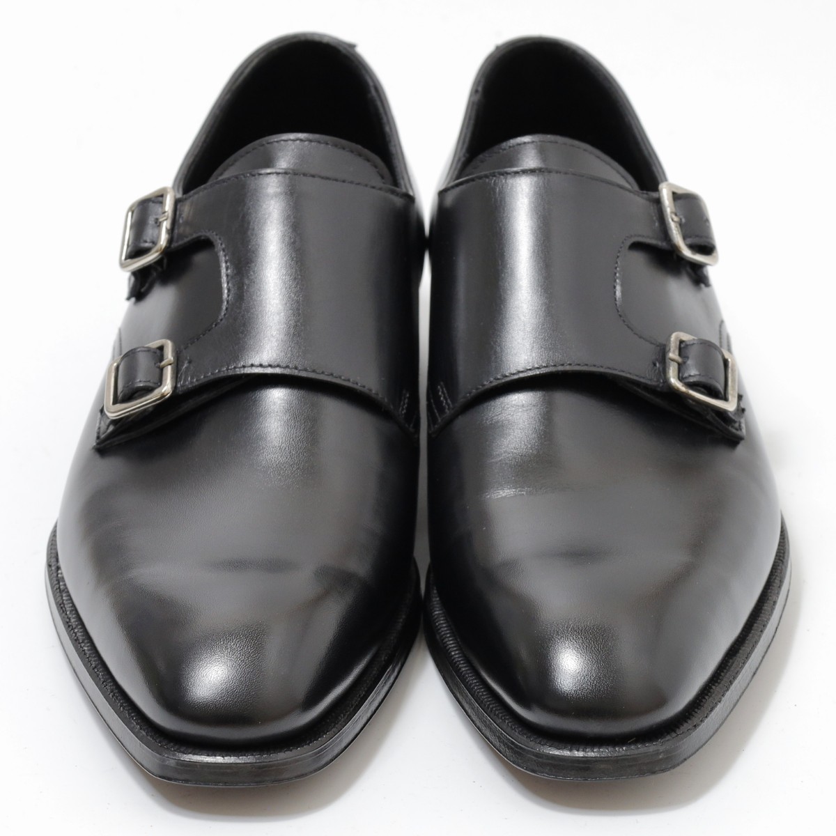 ◆極美品 Crockett & Jones SEYMOUR 6.5D/6D クロケットジョーンズ ハンドグレード セイモア ダブルモンクストラップローファー ブラック_画像6