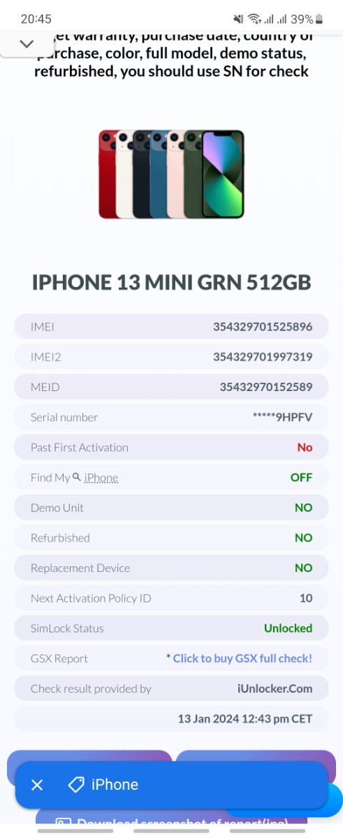 ☆希少☆新品未使用☆iPhone 13mini 512 GB ☆海外版SIMフリー ☆希少☆新品未使用☆iPhone 13mini 512 GB ☆海外版SIMフリー