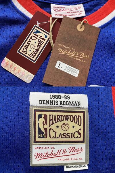 未使用品 NBA PISTONS RODMAN #10 デニス・ロッドマン Mitchell&Ness ミッチェルアンドネス デトロイト・ピストンズ ユニフォーム 当時物_画像9
