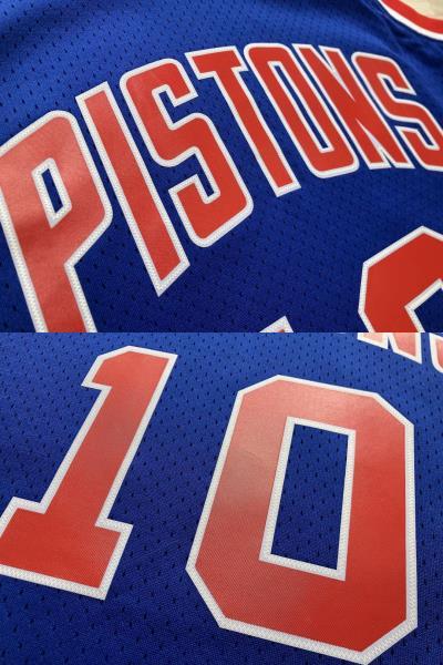 未使用品 NBA PISTONS RODMAN #10 デニス・ロッドマン Mitchell&Ness ミッチェルアンドネス デトロイト・ピストンズ ユニフォーム 当時物_画像6