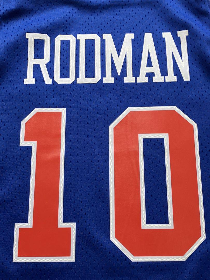 未使用品 NBA PISTONS RODMAN #10 デニス・ロッドマン Mitchell&Ness ミッチェルアンドネス デトロイト・ピストンズ ユニフォーム 当時物_画像7