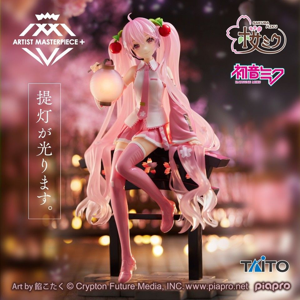 桜ミク AMP フィギュア 桜提灯 初音ミク 01 ボーカロイド ボカロ TAITO タイトー 餡こたく 描き下ろし 行灯