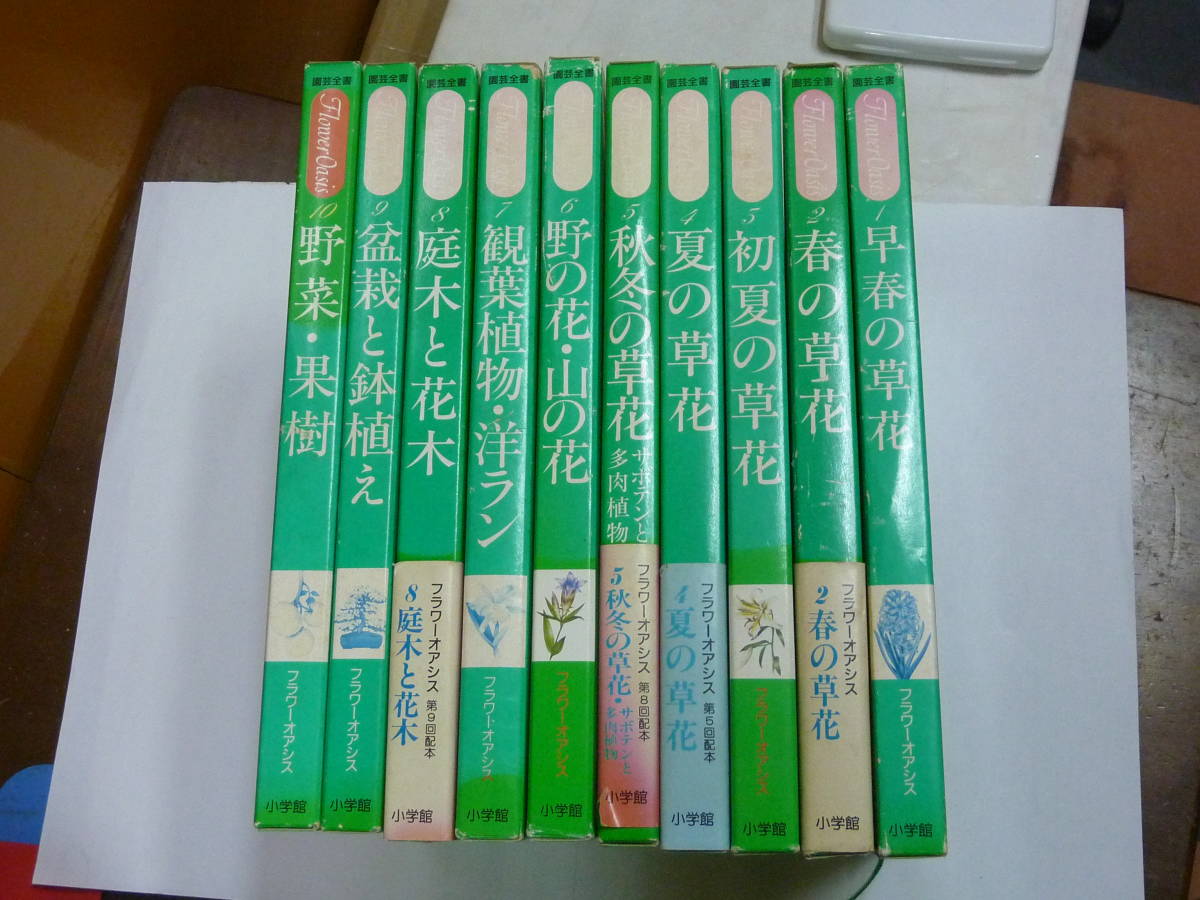 園芸の図鑑全集[ 園芸全集 フラワーオアシス Flower Oasis ]小学館 全10巻 10冊セット 1.早春の草花-10.野菜・果樹 送料無料_画像2