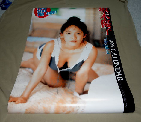 【再入荷!】 ♪即決♪送料無料♪坂木優子 1995年のカレンダー B2サイズ 7枚綴り 未使用美品 芸能人、タレント