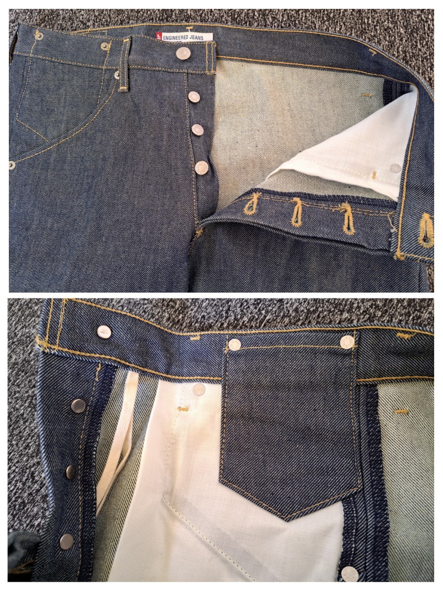 希少 初期型 未使用 Levi's リーバイス ENGINEERED JEANS エンジニアドジーンズ 31×32 ゴールデンサイズ 立体裁断 3D カット ヴィンテージ_画像7