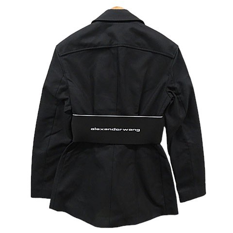 【格安】1,000円～ ALEXANDER WANG アレキサンダーワン ジャケット バックロゴ 1WC3222387 ブラック系 Mサイズ相当 [M4481]_画像2