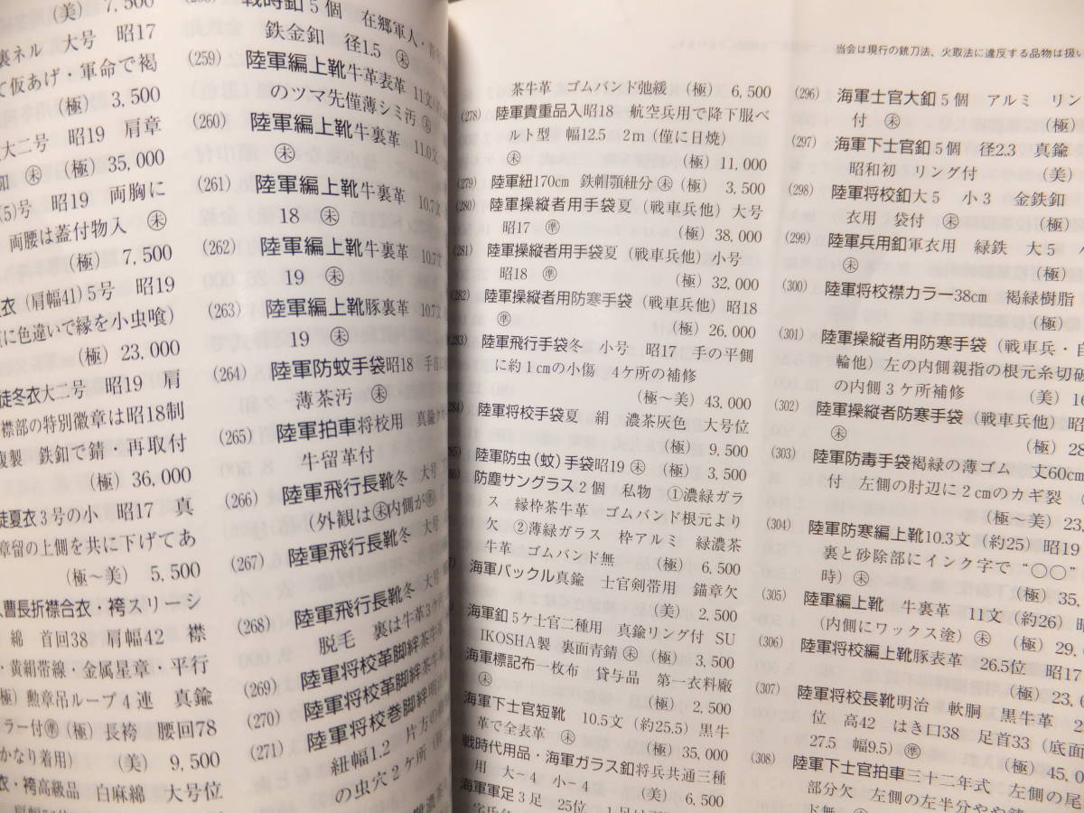 ＊　陸海軍軍装品入札誌 誌上交換出品目録「昭和大戦博物館 準備展示室 処分品月報」2冊 旧襤褸 各22頁 20074.5月号 日本軍 靖国神社　＊_画像6