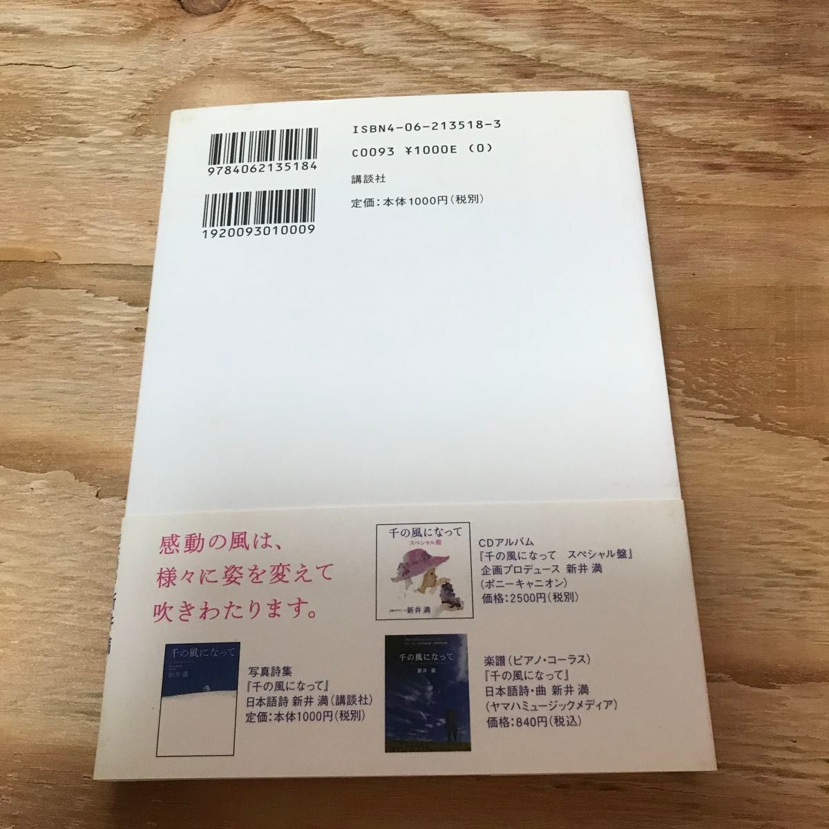 古本　美品　千の風になって　ちひろの空 新井満／日本語詩　いわさきちひろ／絵