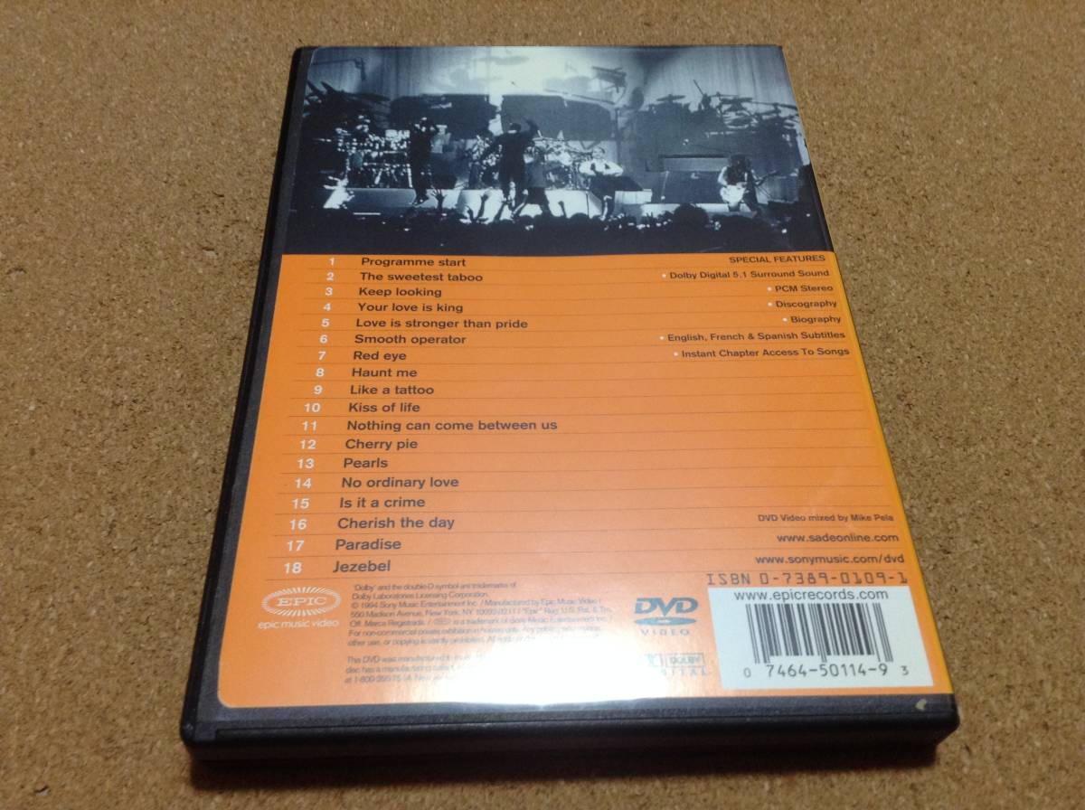 DVD/ シャーデー Sade / ライヴ Live _画像3