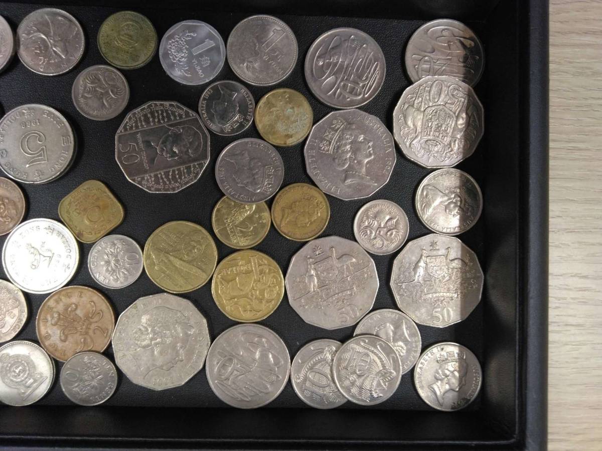 #14931-A 外国銭　おまとめ　約1200グラム　アメリカ　香港　中国　カナダ　古銭　コイン_画像5
