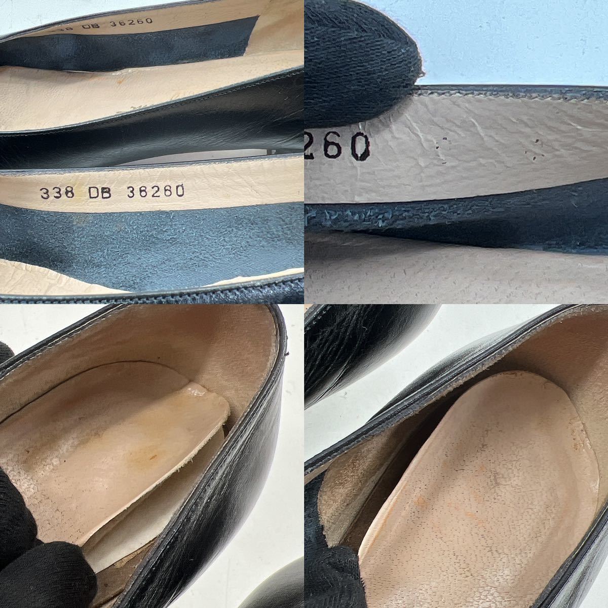 Salvatore Ferragamo フェラガモ ヴァラ リボン パンプス レザー ネイビー 紺 ゴールド金具 DB36260 8 25.5cm_画像9