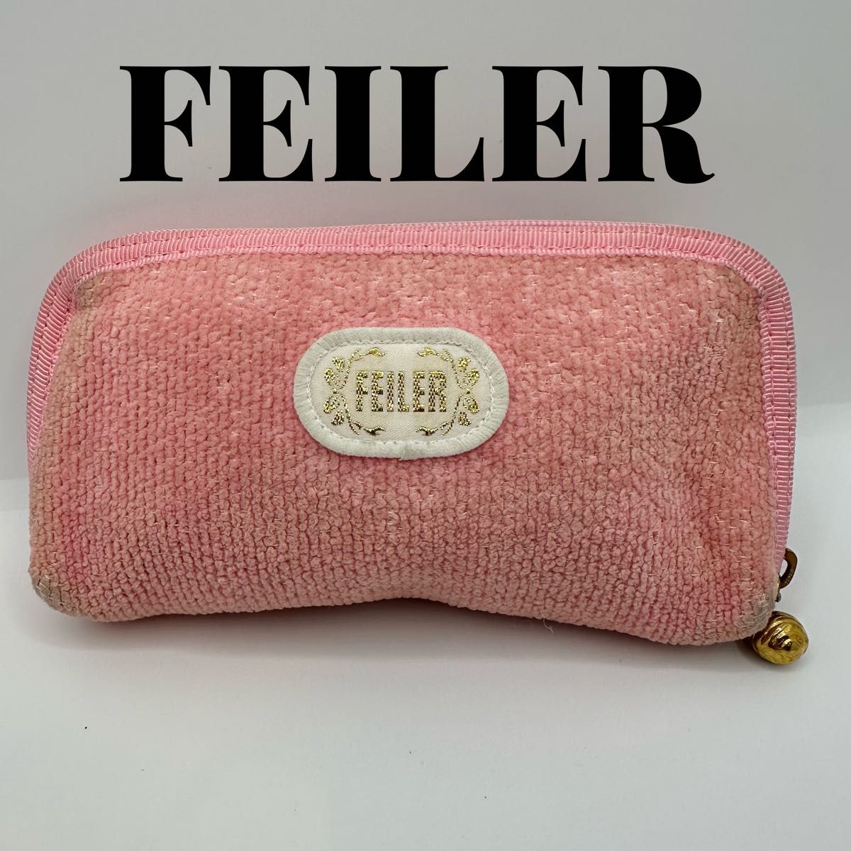 FEILER フェイラー 花 ミニ ポーチ ピンク 小物入れ  小銭入れ コインケース 