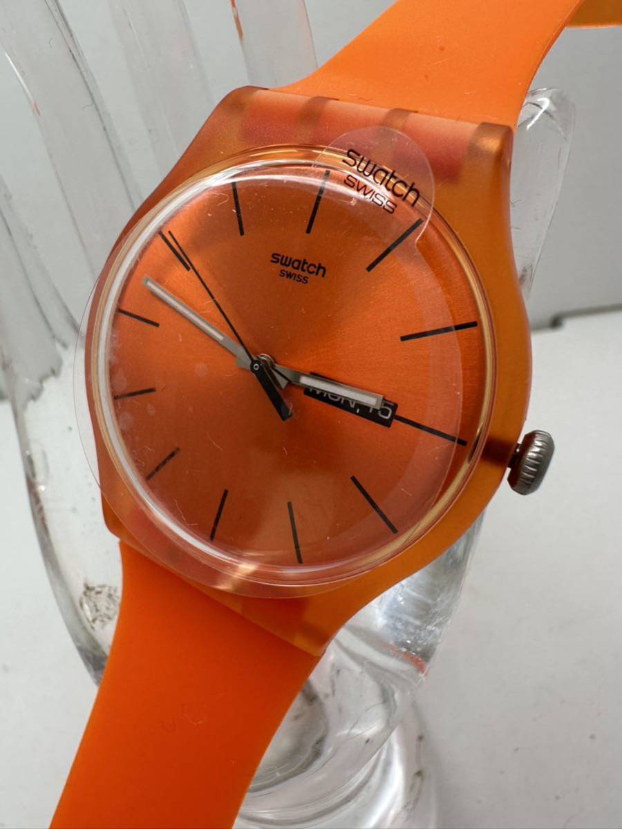 【SWATCH】クォーツ 腕時計 オレンジ　店舗在庫品　73-4_画像1