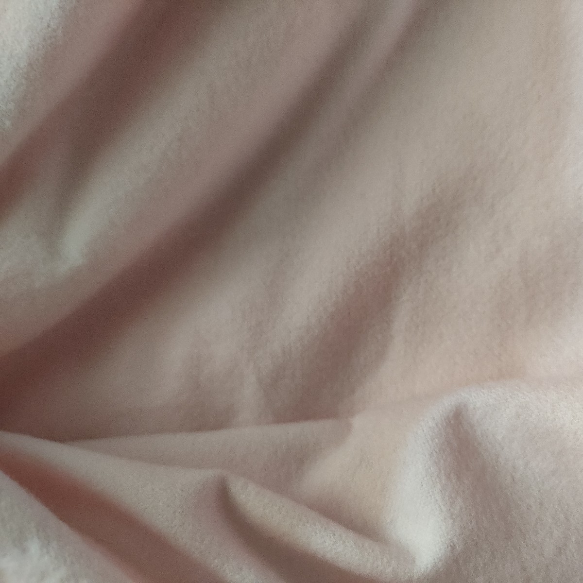 K　フランネル 　薄ピンク　国産　B品　１０８×2.2ｍぐらい　ネル　薄いピンク　画像より白ぽい色