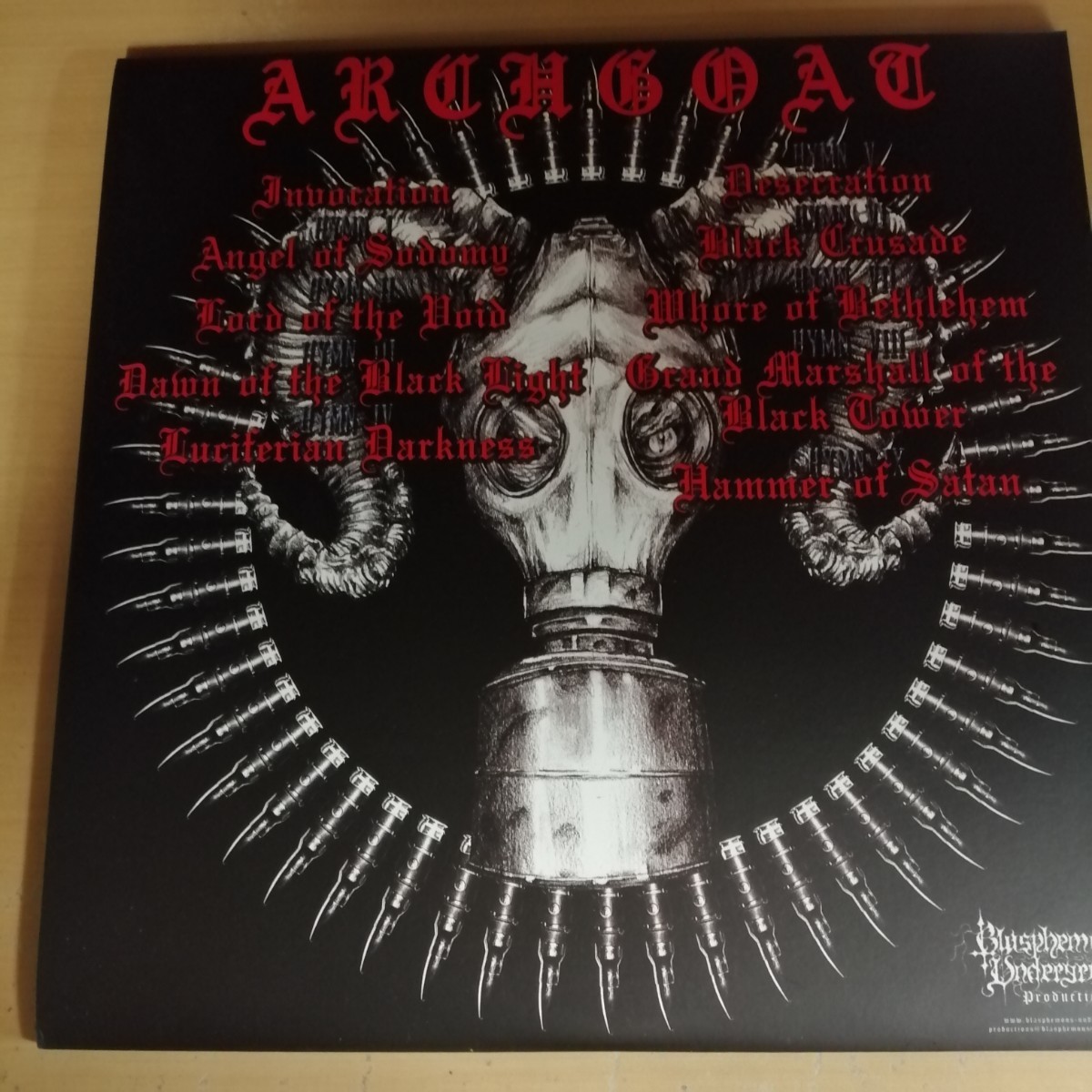 D01 中古LP 中古レコード ARCHGOAT whore of bethlehem BUP17 フランス盤　フィンランド　ブラックメタル_画像2