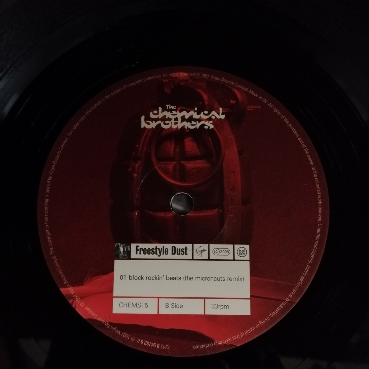 D01 中古LP 中古レコード　ケミカルブラザーズ　CHEMICAL BROTHERS bloxk rockin beats UK盤 シングル　_画像5