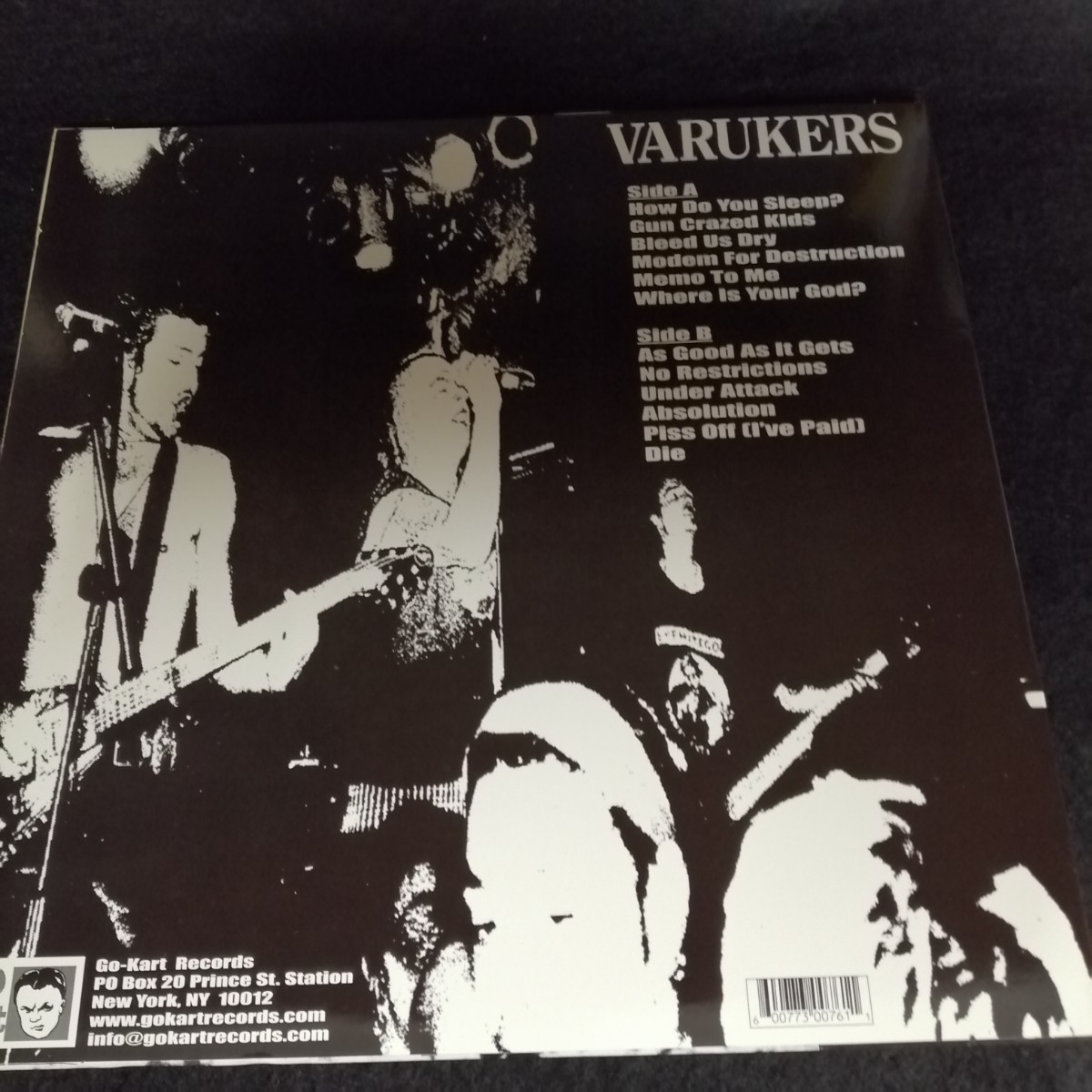 D01 中古LP 中古レコード　VARUKERS how do you sleep ????　GOK76　レッドクリアビニール　US盤　UKパンク_画像2