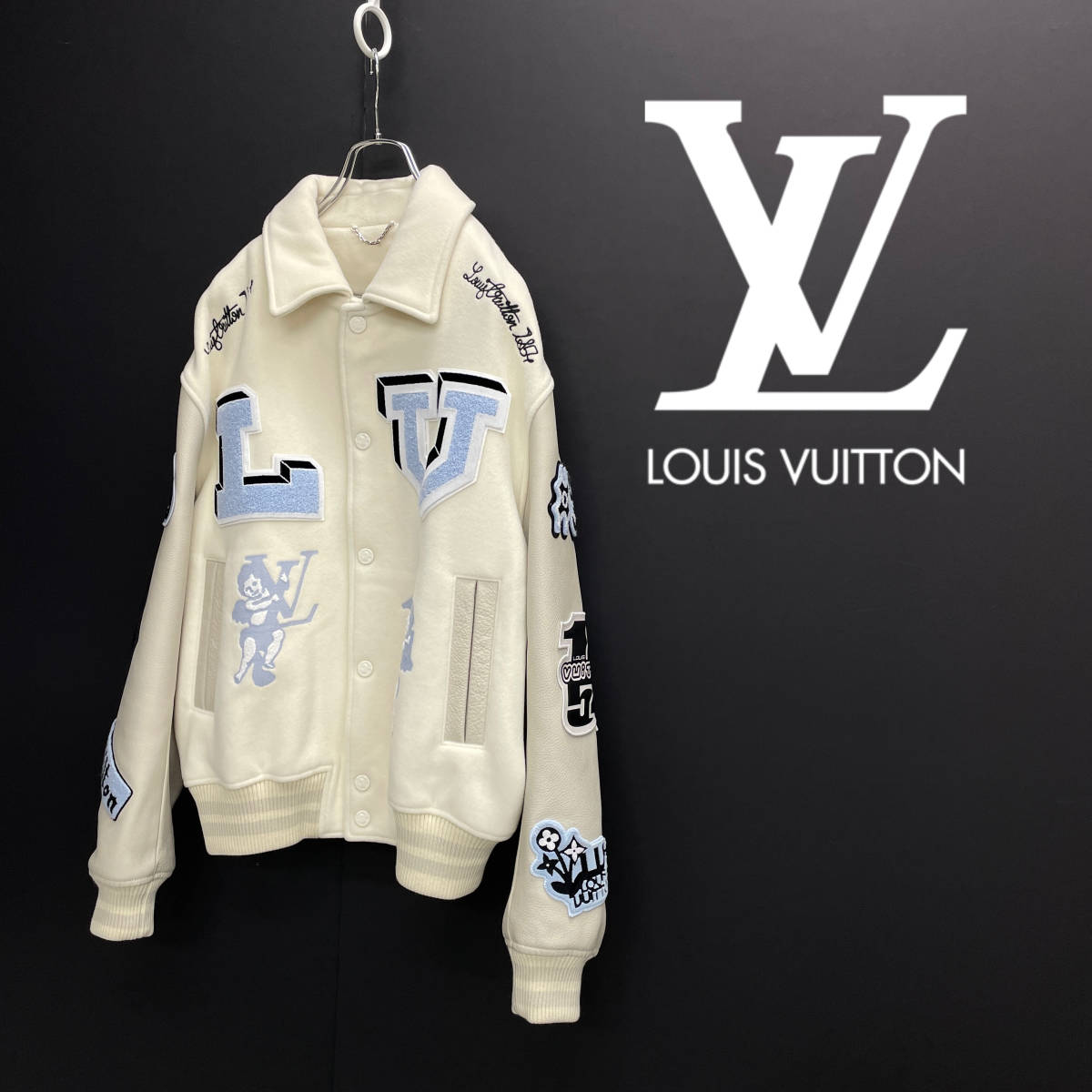 2022AW LOUIS VUITTON ルイヴィトン マルチパッチ ミックス レザーバーシティ スタジャン size 52 RM222 MJY HNL91E 0120444_画像1