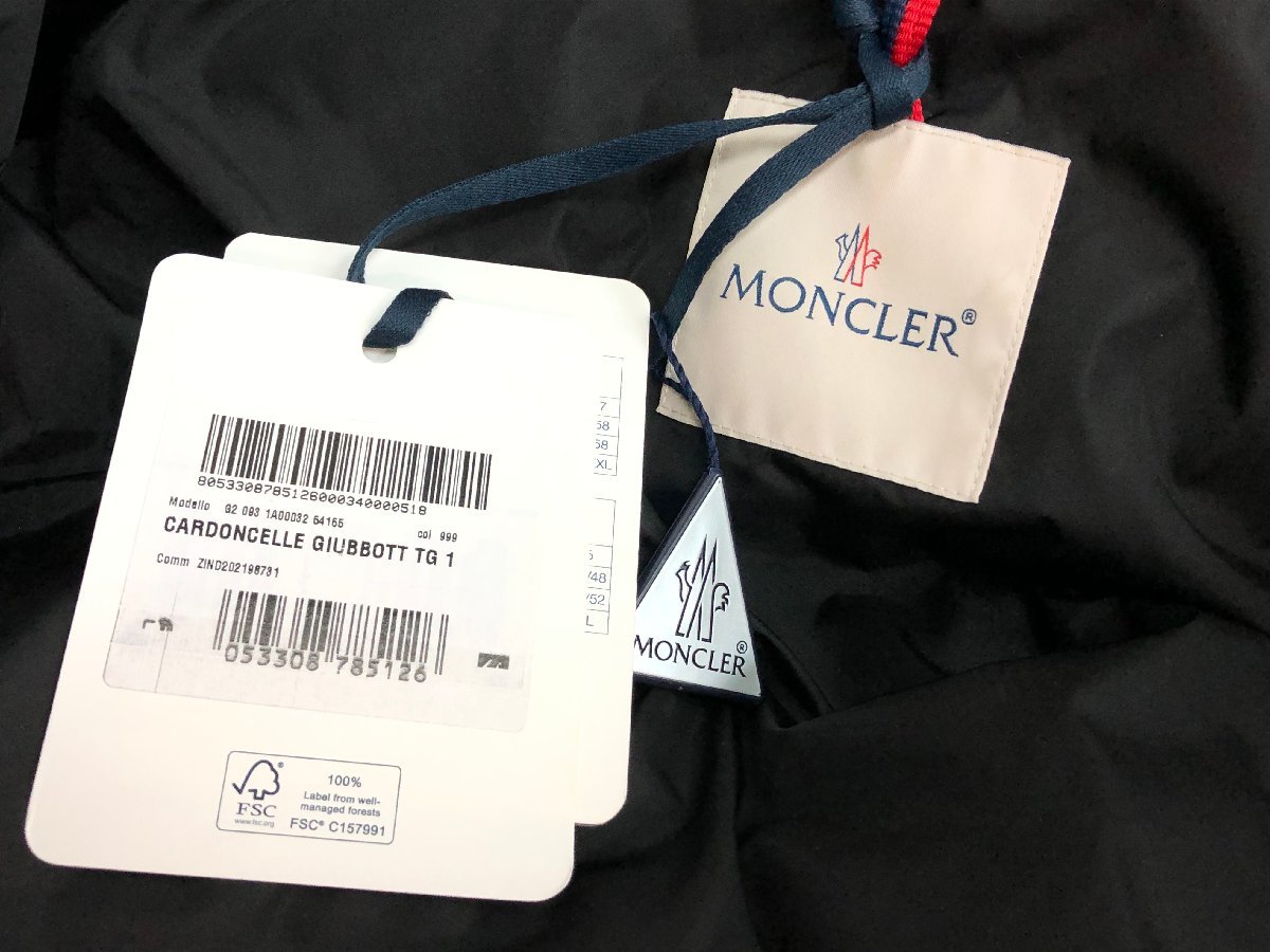 モンクレール MONCLER ダウンジャケット CARDONCELLE ブラック レディース サイズ034 ハンガー付き 中古【UC010007】_画像5