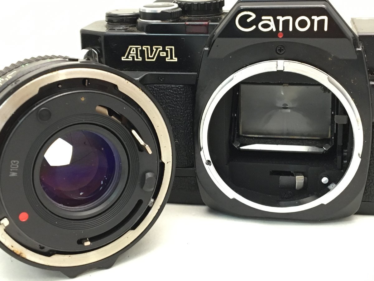 Canon AV-1/FD 50ｍｍ 1:2 一眼レフカメラ ストロボ付き ジャンク 中古【UW010336】_画像3