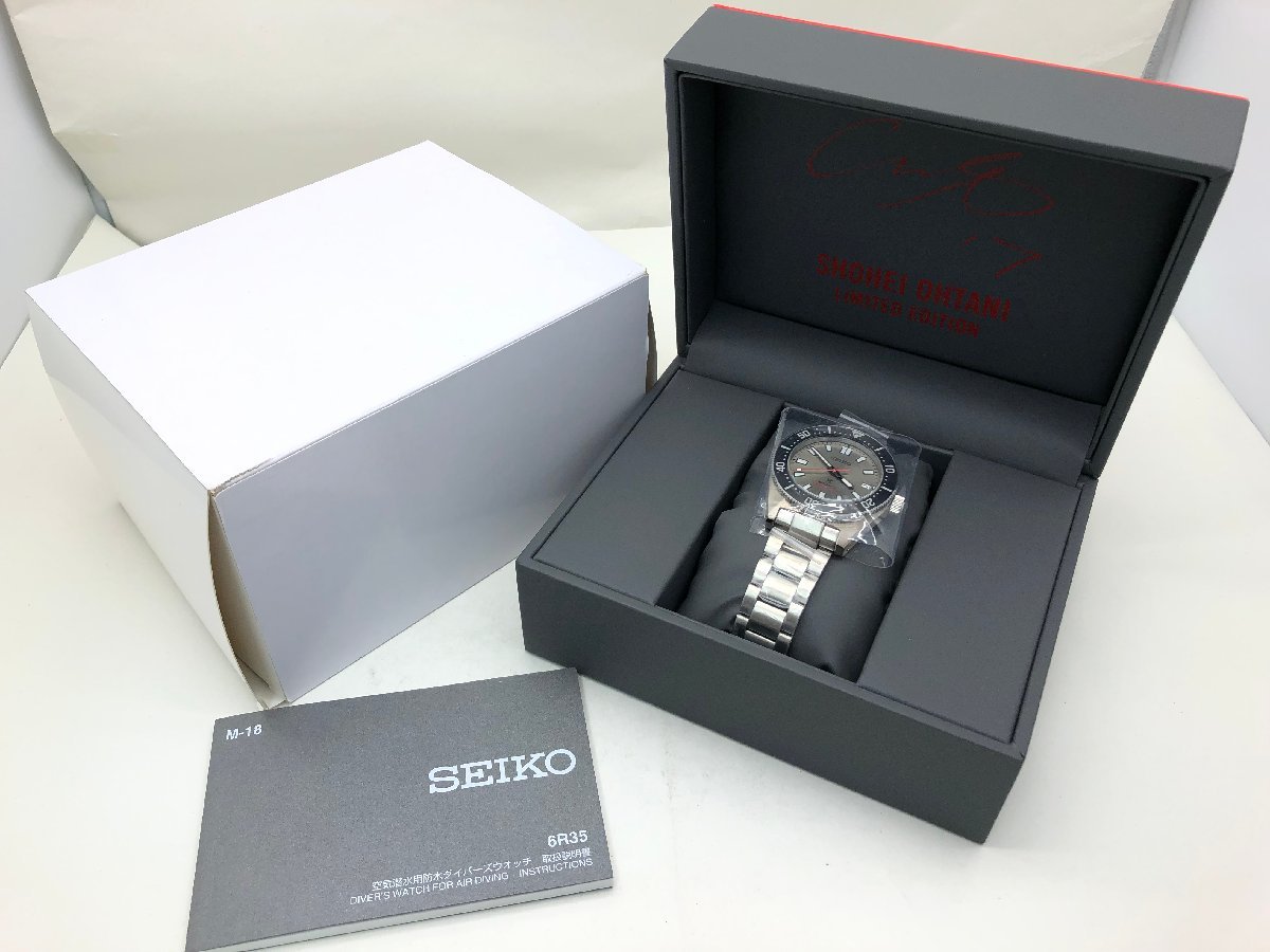 SEIKO プロスペックス 大谷翔平 限定モデル 6R35-02W0 自動巻き 腕時計 メンズ シルバー文字盤 箱付き 稼働品 中古【MA010040】_画像1