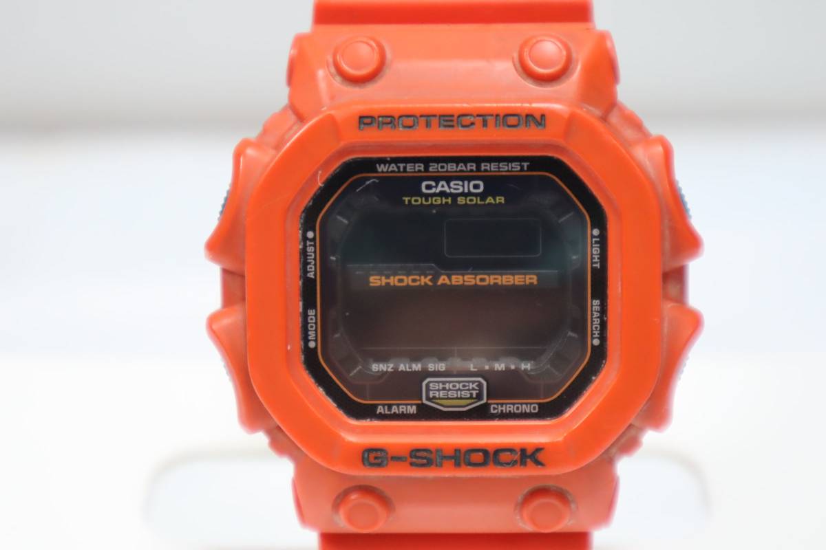 J1244 Y CASIO G-SHOCK タフソーラー オレンジ 腕時計 GX-56の画像1