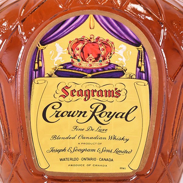 1円～★クラウン ローヤル 1968 ★特級 ＊巾着袋 箱付 750ml 40% カナディアン ロイヤル CROWN ROYAL B040103_画像3