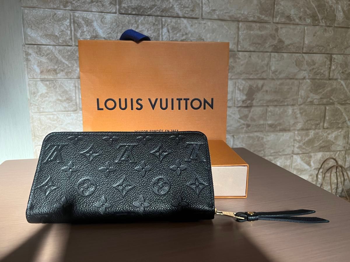 Louis Vuitton ジッピー・ウォレット　ノワール　モノグラム・アンプラント
