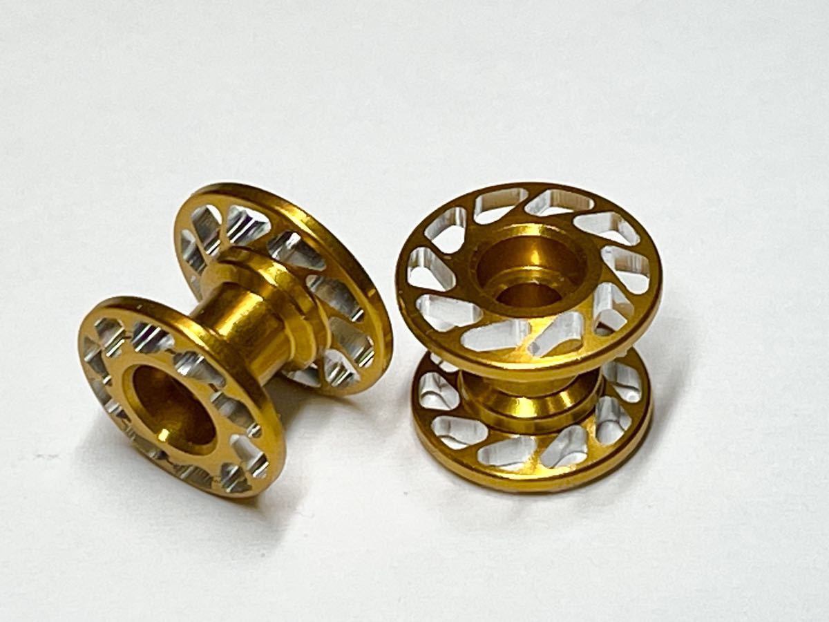 ■□ CNC加工 軽量2段アルミローラーセット(12-13mm)(ゴールド) Fタイプ 正規品加工 □■_画像1