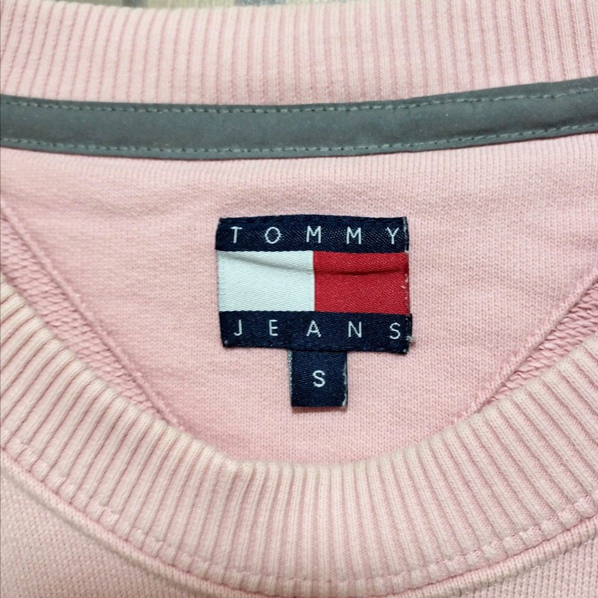 90s【TOMMY JEANS】トミージーンズ スター デカロゴ スウェット S