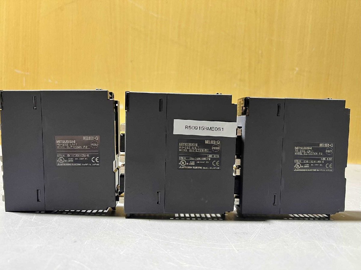 中古 MITSUBISHI RS-232 UNIT QJ71C24N-R2 シーケンサー 3個 (R50915BME061)_画像1