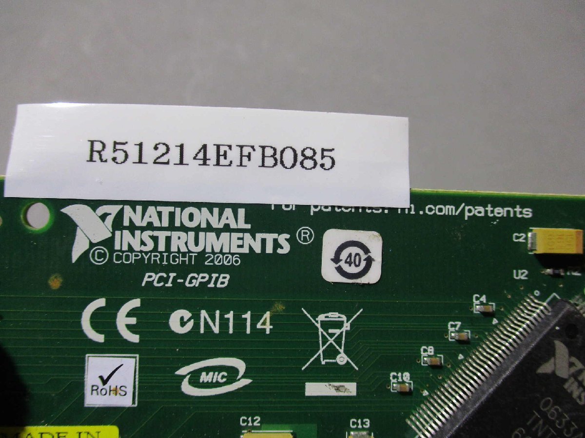 中古 NATIONAL INSTRUMENTS PCI-GPIB PCIボード (R51214EFB085)_画像4